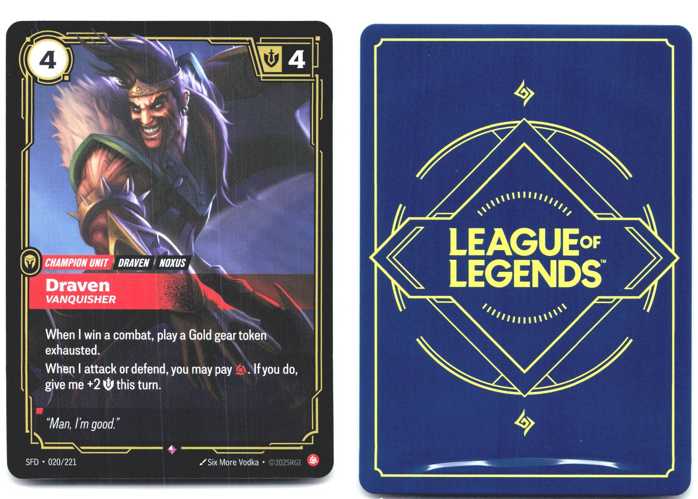020/221 Draven - Vanquisher Foil Spiritforged