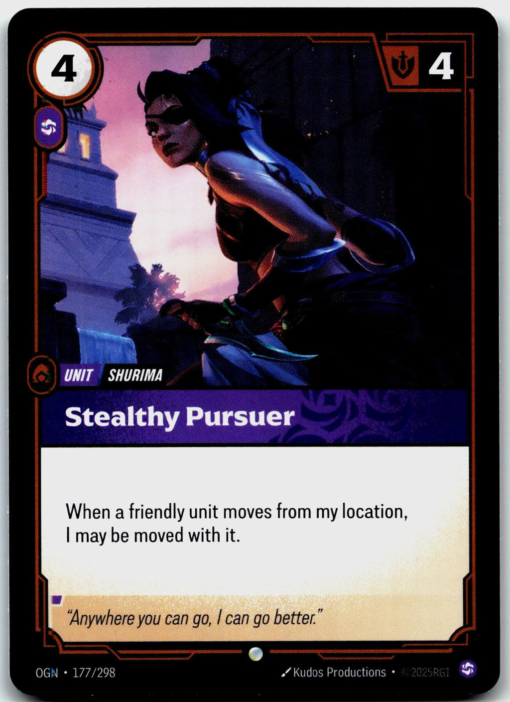 177/298 Stealthy Pursuer Foil Riftbound Organized Play Promotional Cards
