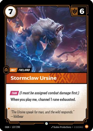 137/298 Stormclaw Ursine Foil Origins