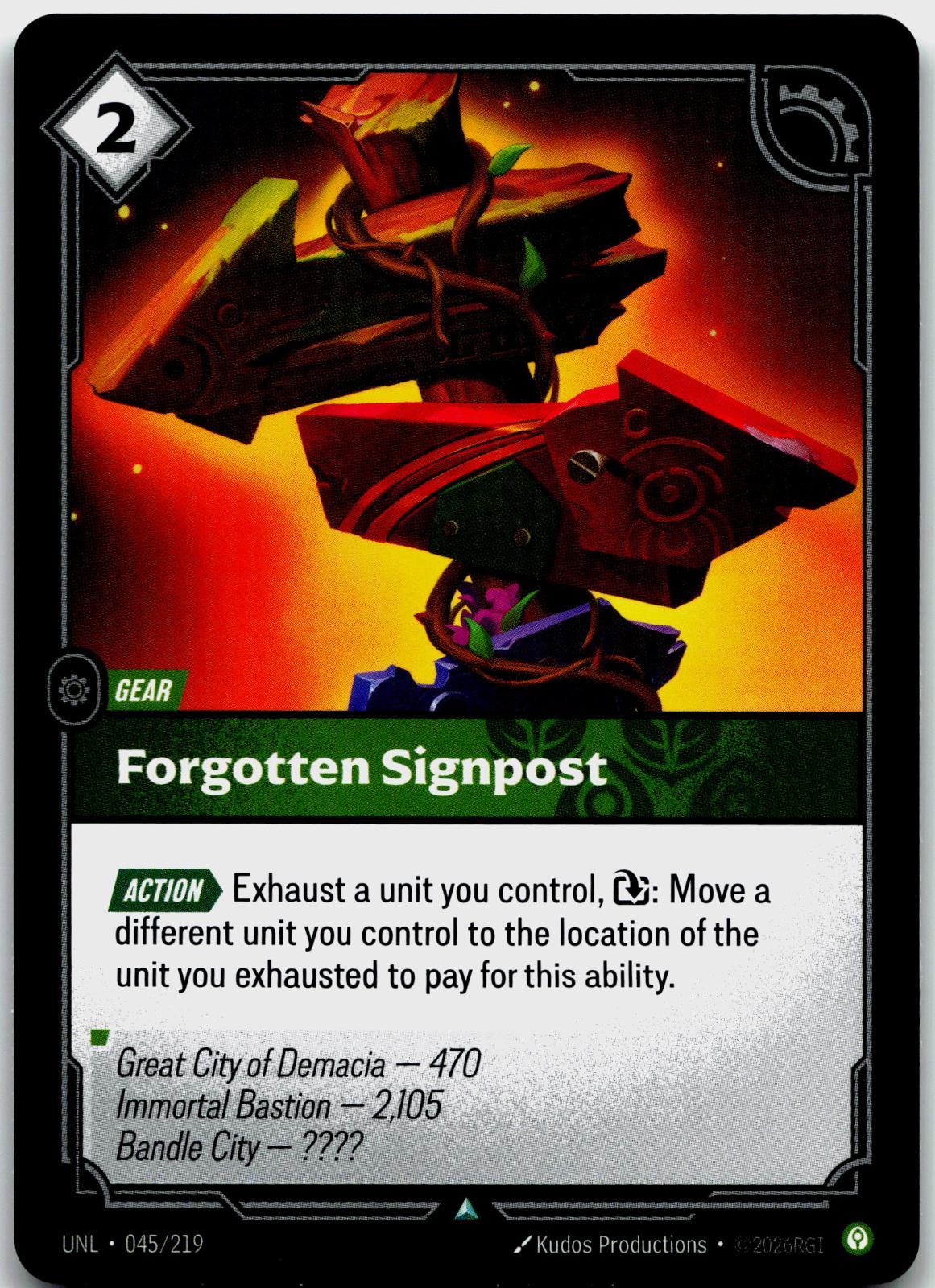 045/219 Forgotten Signpost Unleashed