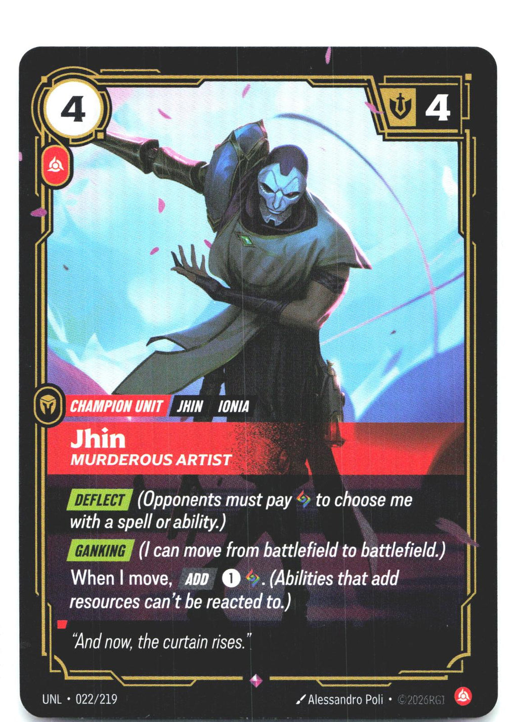 022/219 Jhin - Murderous Artist Foil Unleashed