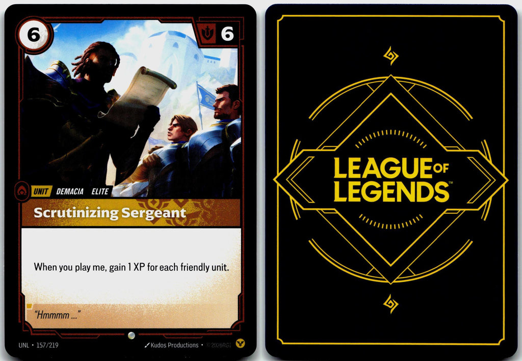 157/219 Scrutinizing Sergeant Unleashed