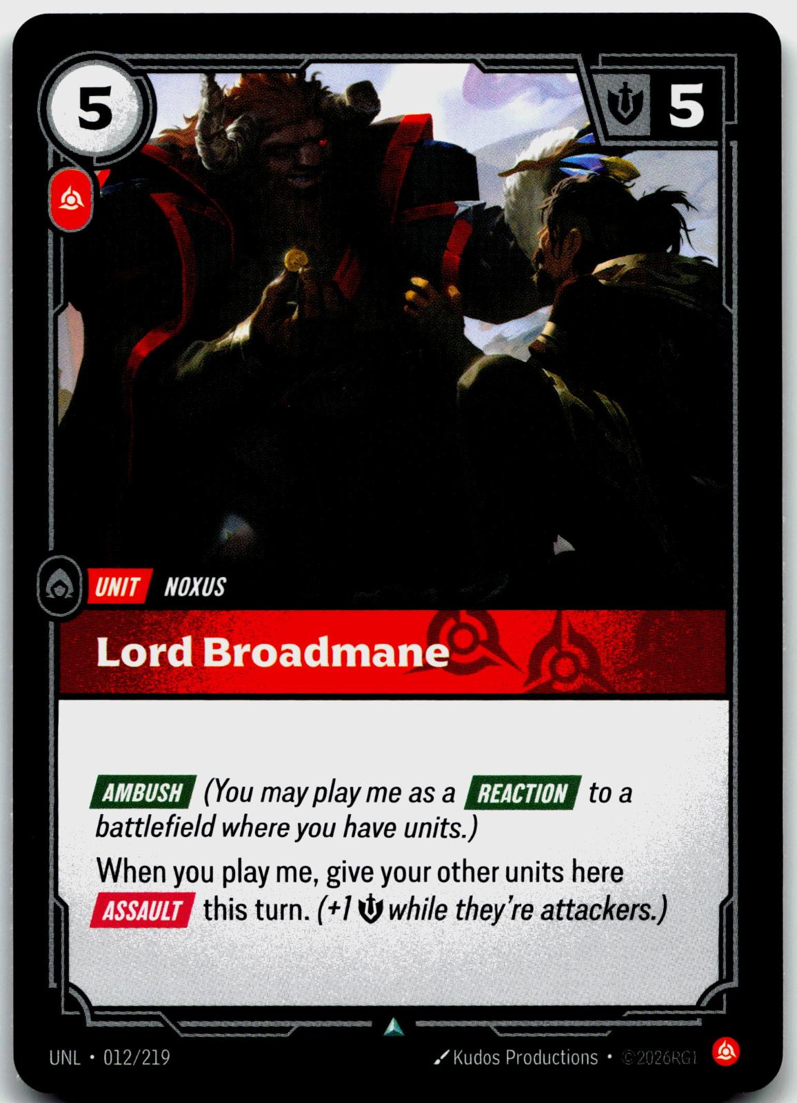 012/219 Lord Broadmane Unleashed