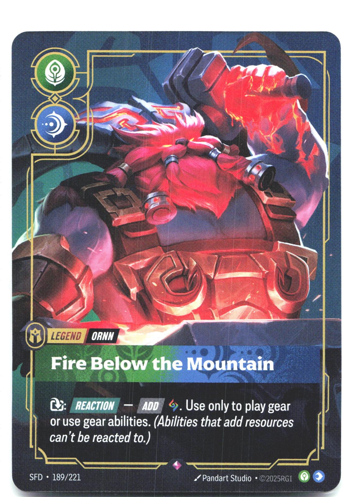 189/221 Ornn - Fire Below the Mountain Foil Spiritforged