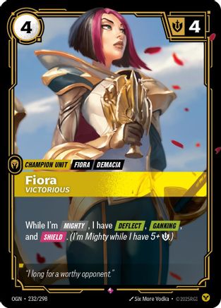 232/298 Fiora - Victorious Foil Origins