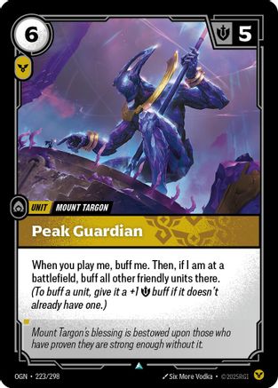 223/298 Peak Guardian Origins