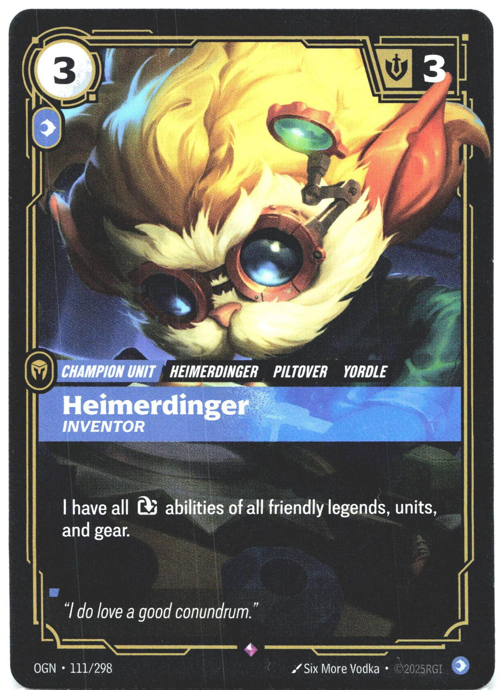 111/298 Heimerdinger - Inventor Foil Origins