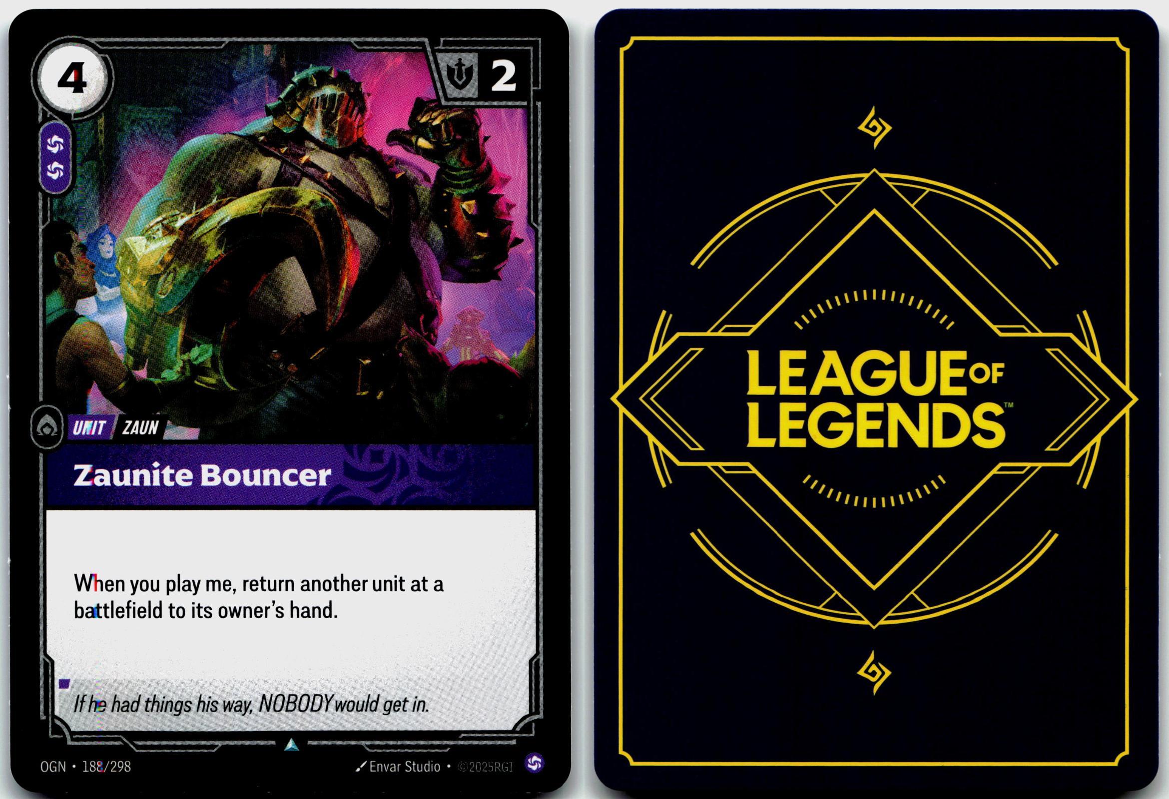 188/298 Zaunite Bouncer Origins