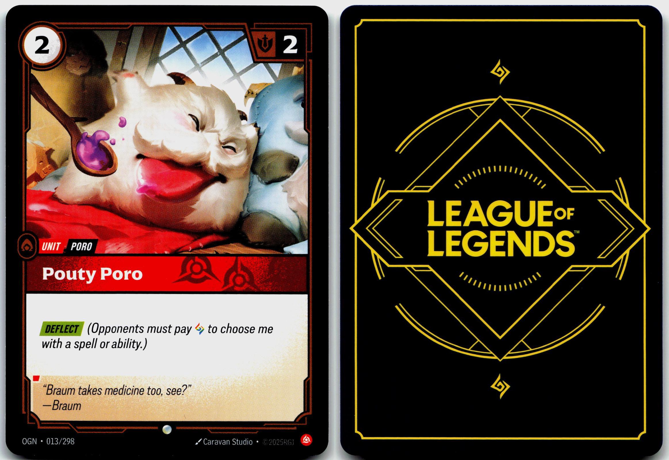 013/298 Pouty Poro Foil Riftbound Organized Play Promotional Cards