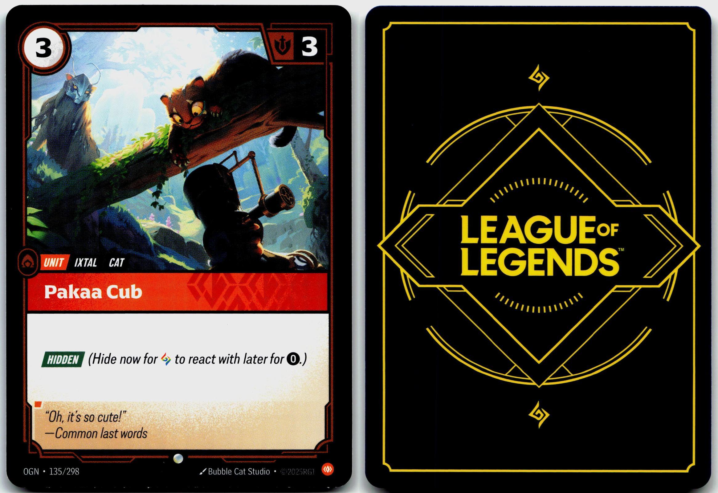 135/298 Pakaa Cub Foil Riftbound Organized Play Promotional Cards