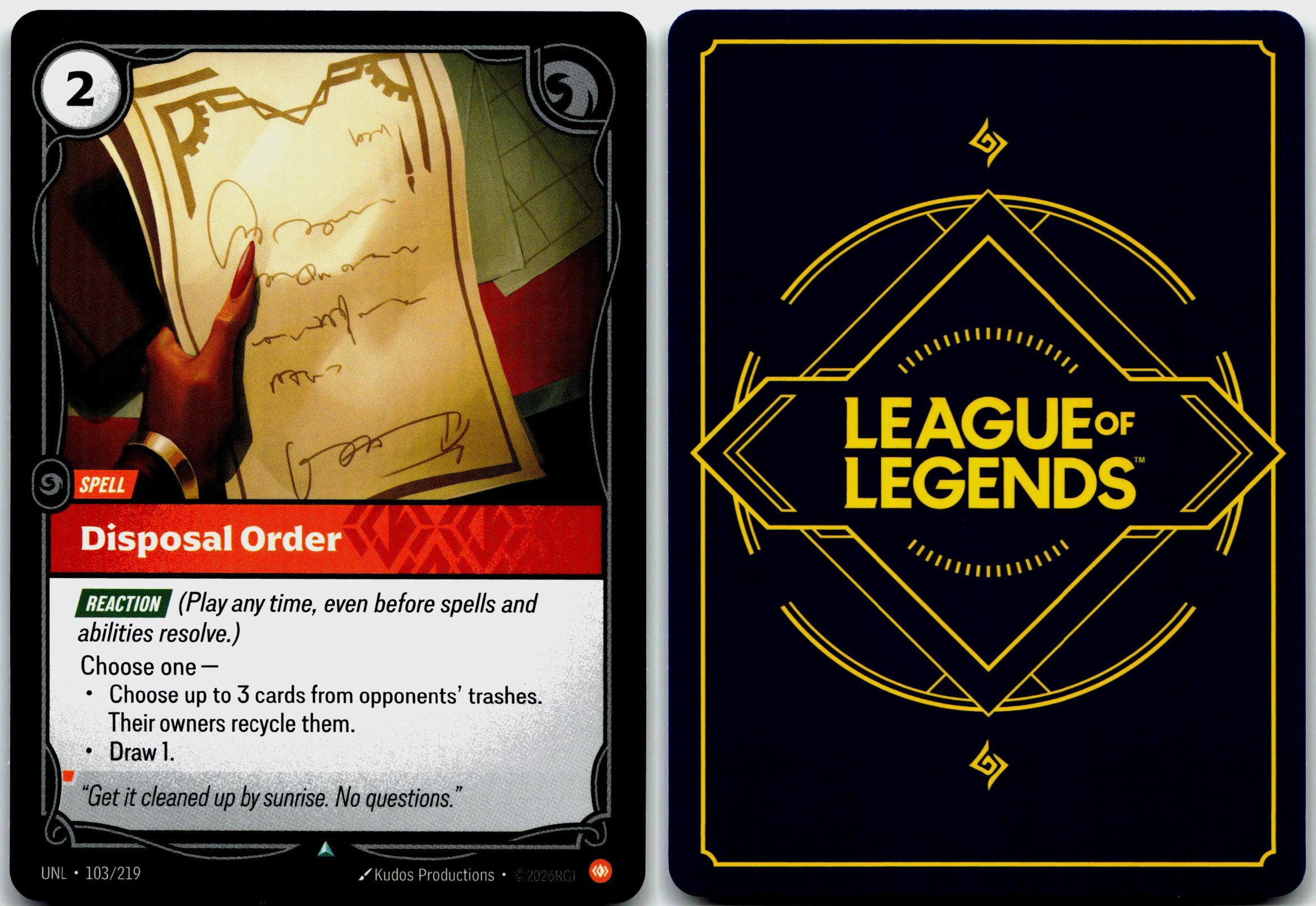 103/219 Disposal Order Unleashed