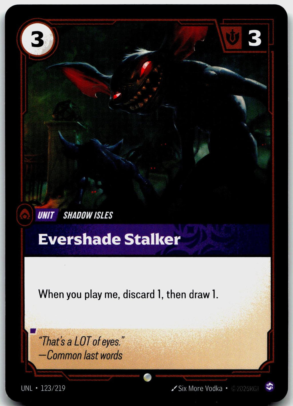 123/219 Evershade Stalker Unleashed