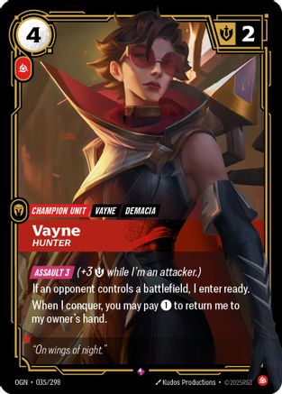 035/298 Vayne - Hunter Foil Origins