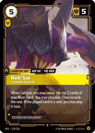 170/221 Rek'Sai - Swarm Queen Foil Spiritforged
