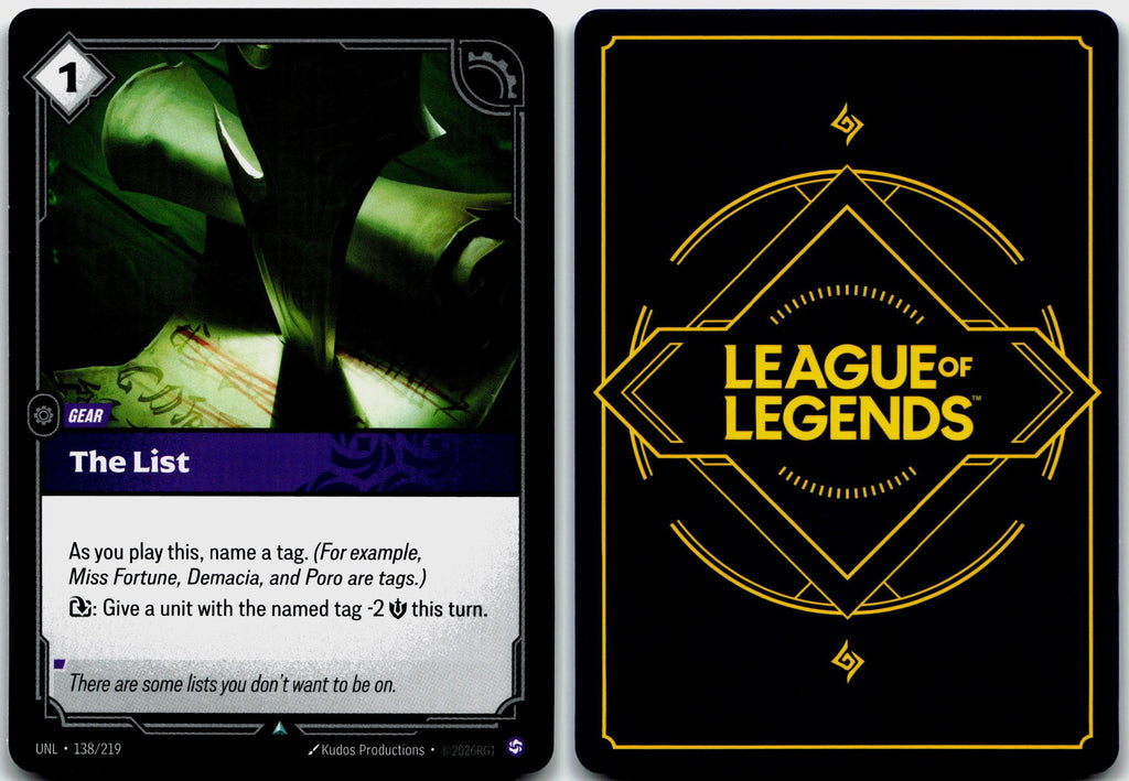 138/219 The List Unleashed