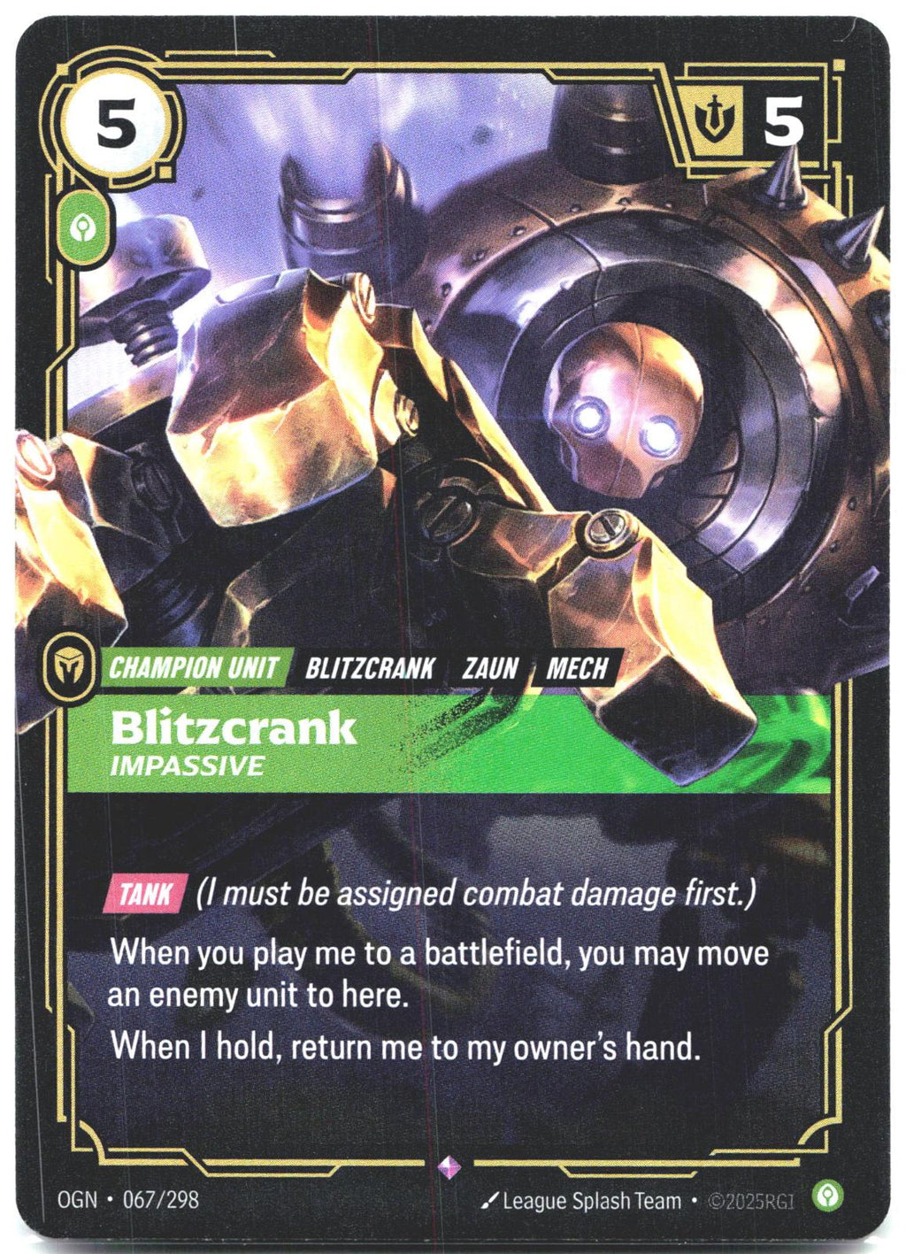 067/298 Blitzcrank - Impassive Foil Origins