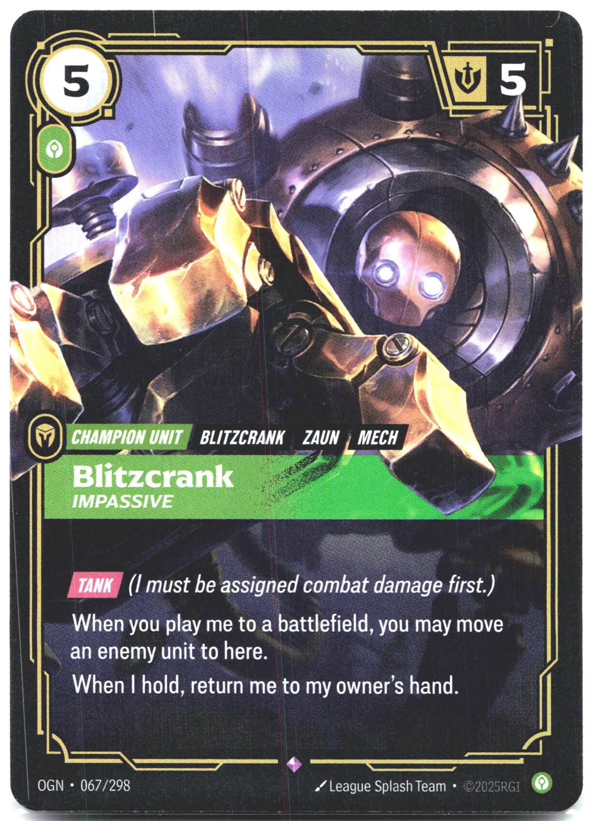 067/298 Blitzcrank - Impassive Foil Origins