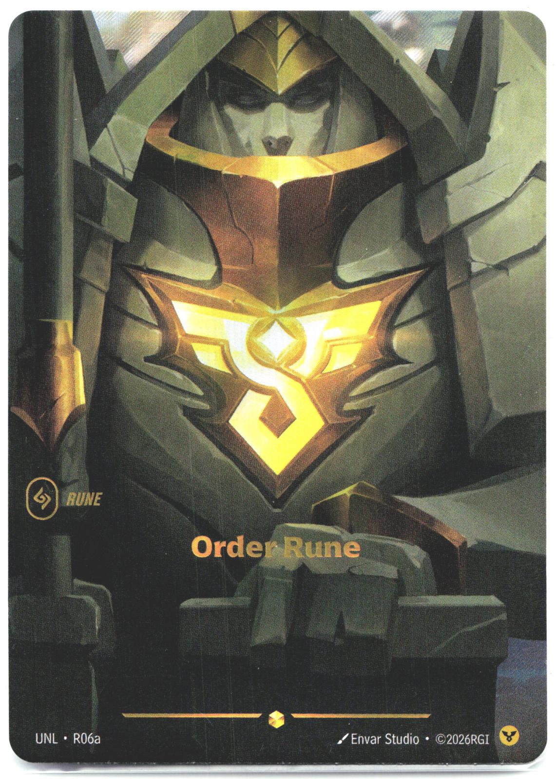 R06A Order Rune (Alternate Art) Foil Unleashed
