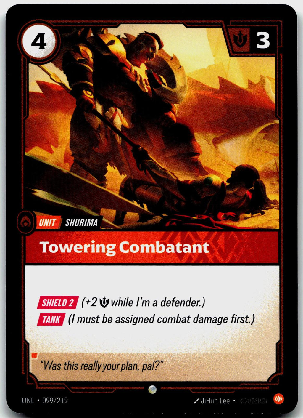 099/219 Towering Combatant Unleashed