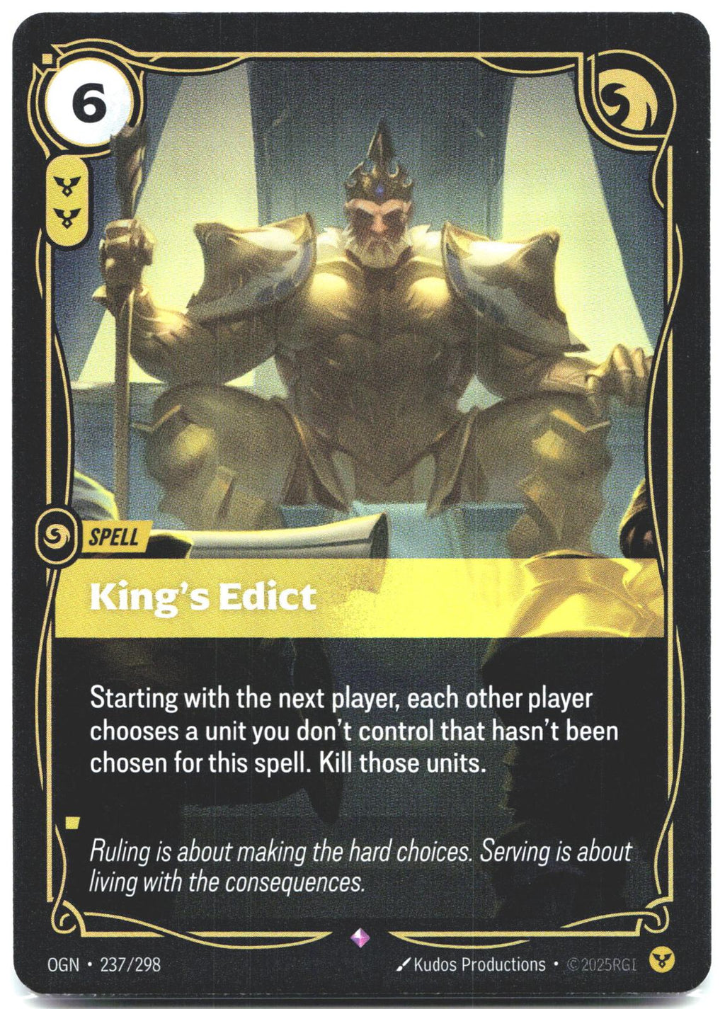 237/298 King's Edict Foil Origins