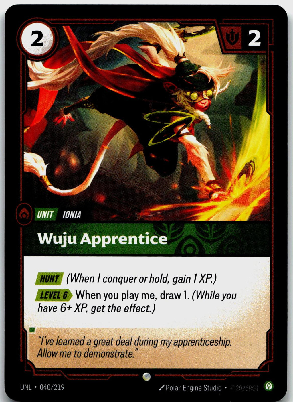 040/219 Wuju Apprentice Unleashed
