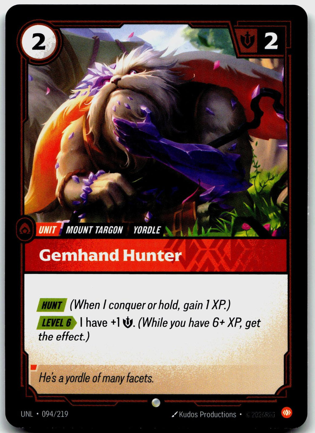 094/219 Gemhand Hunter Unleashed