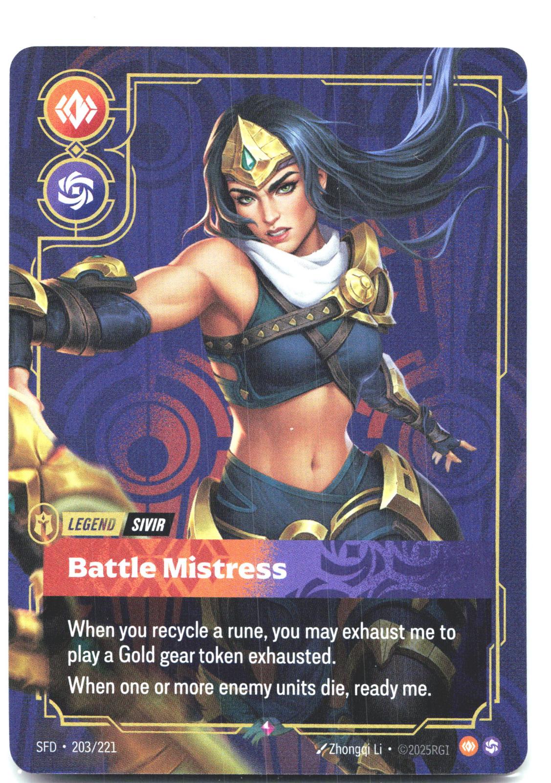203/221 Sivir - Battle Mistress Foil Spiritforged