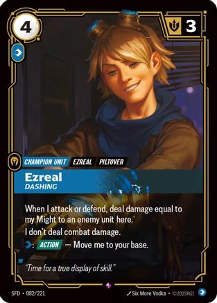 082/221 Ezreal - Dashing Foil Spiritforged