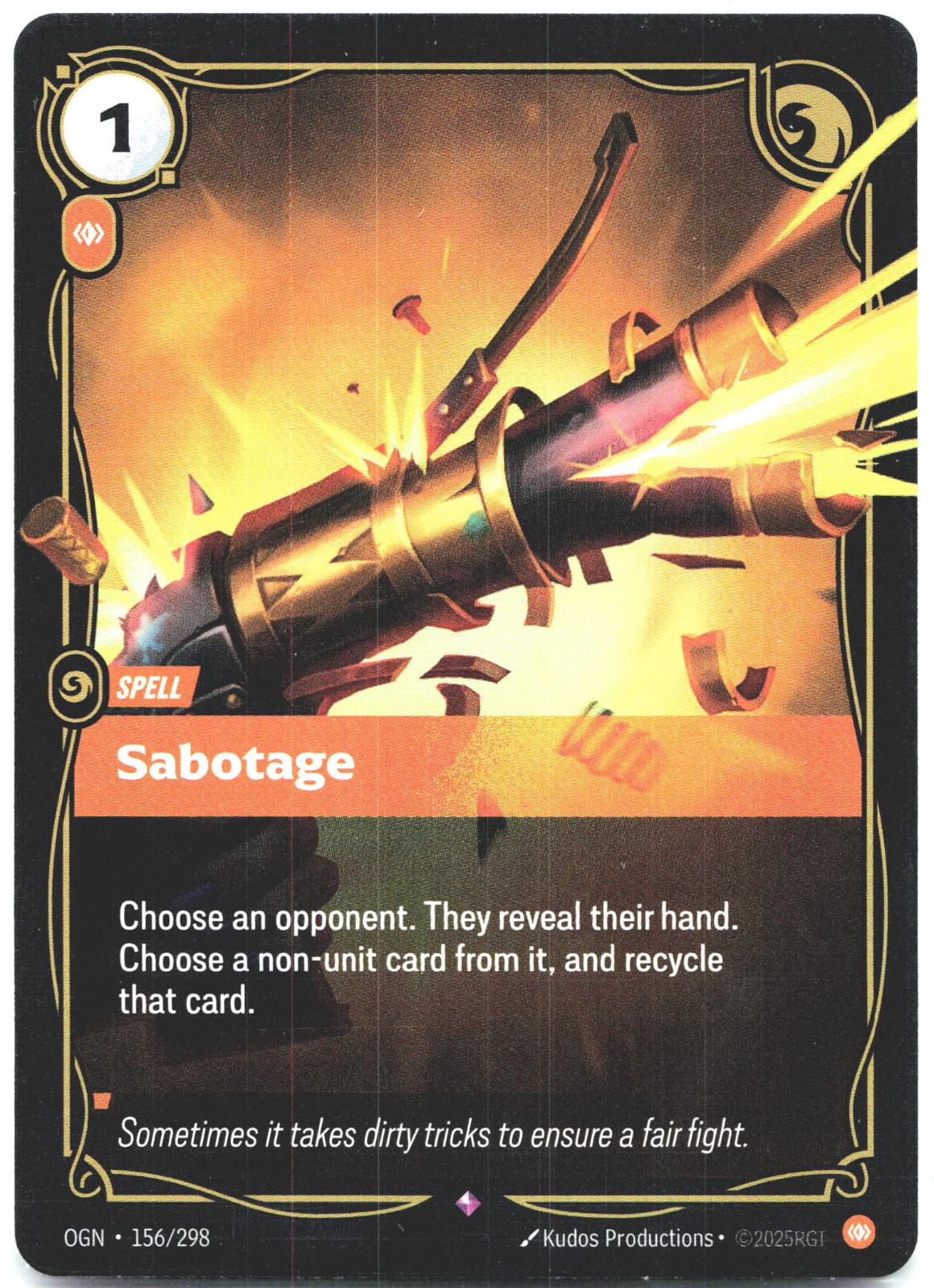156/298 Sabotage Foil Origins