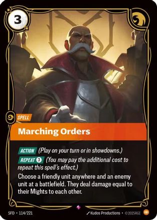 114/221 Marching Orders Foil Spiritforged