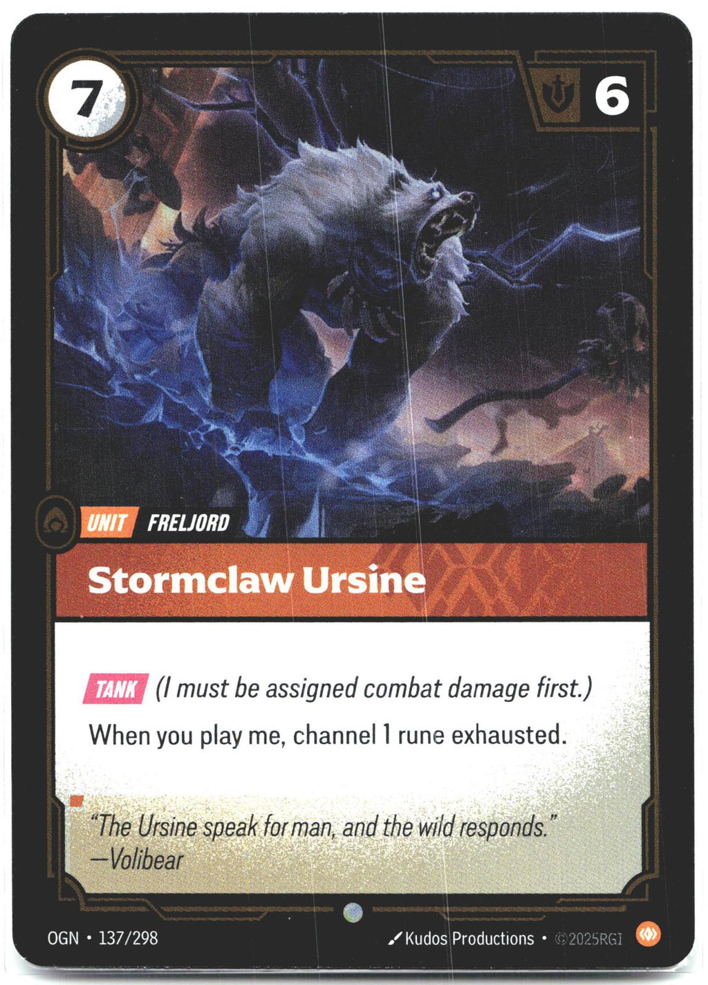 137/298 Stormclaw Ursine Foil Origins