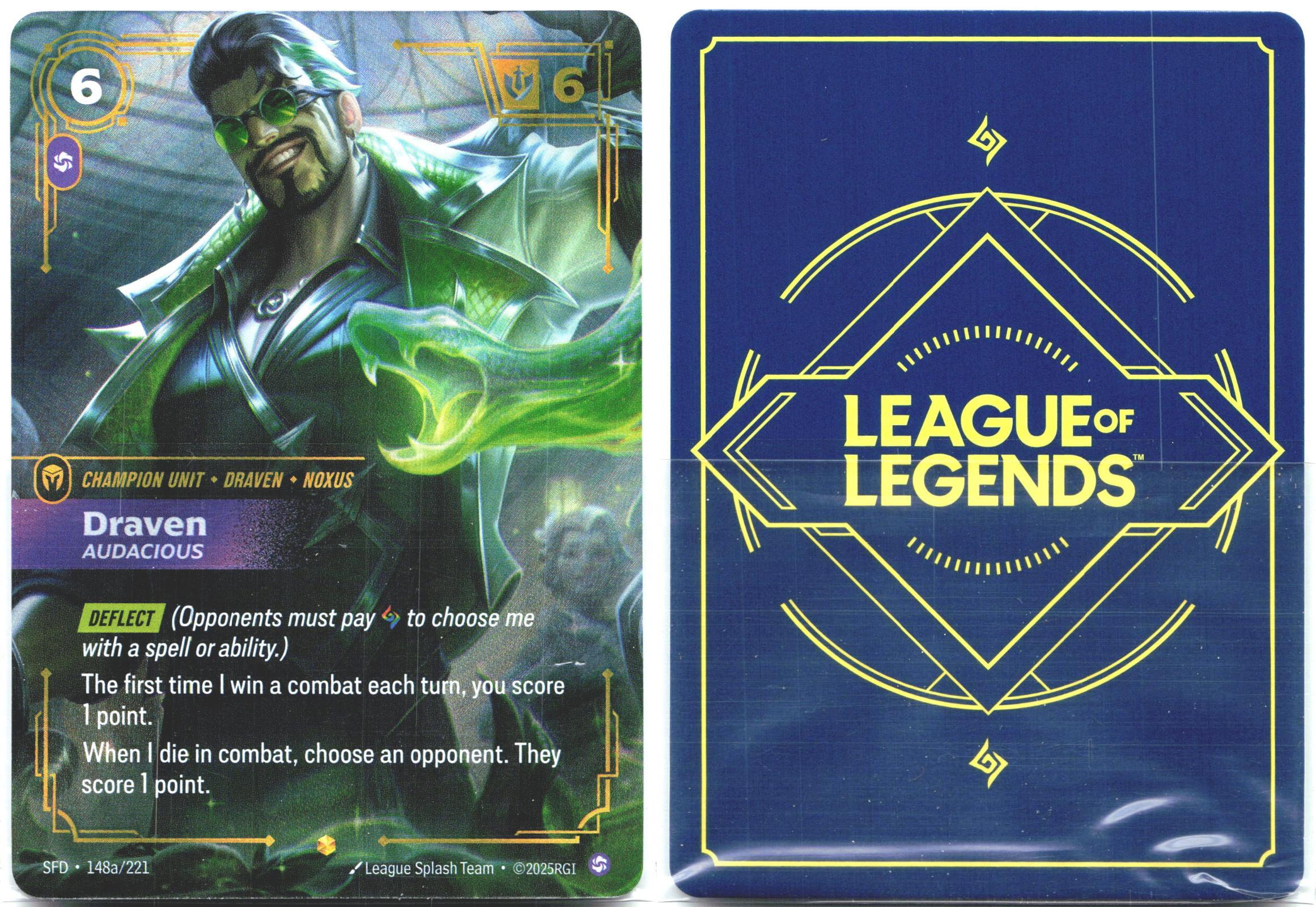 148A/221 Draven - Audacious (Alternate Art) Foil Spiritforged