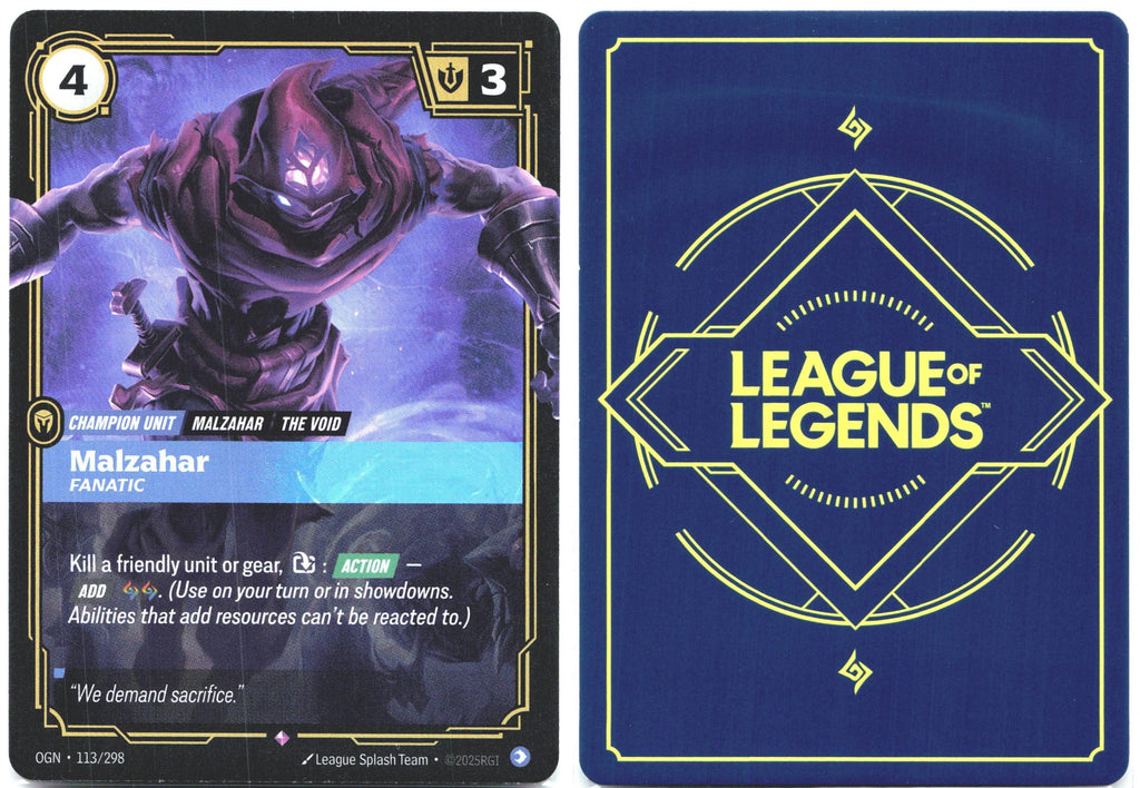 113/298 Malzahar - Fanatic Foil Origins