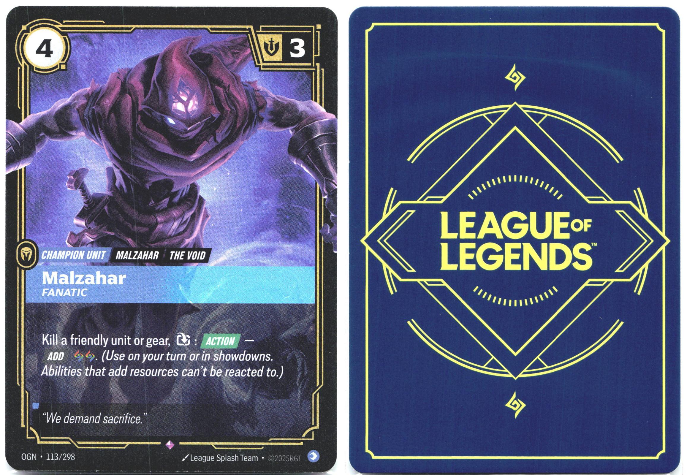 113/298 Malzahar - Fanatic Foil Origins