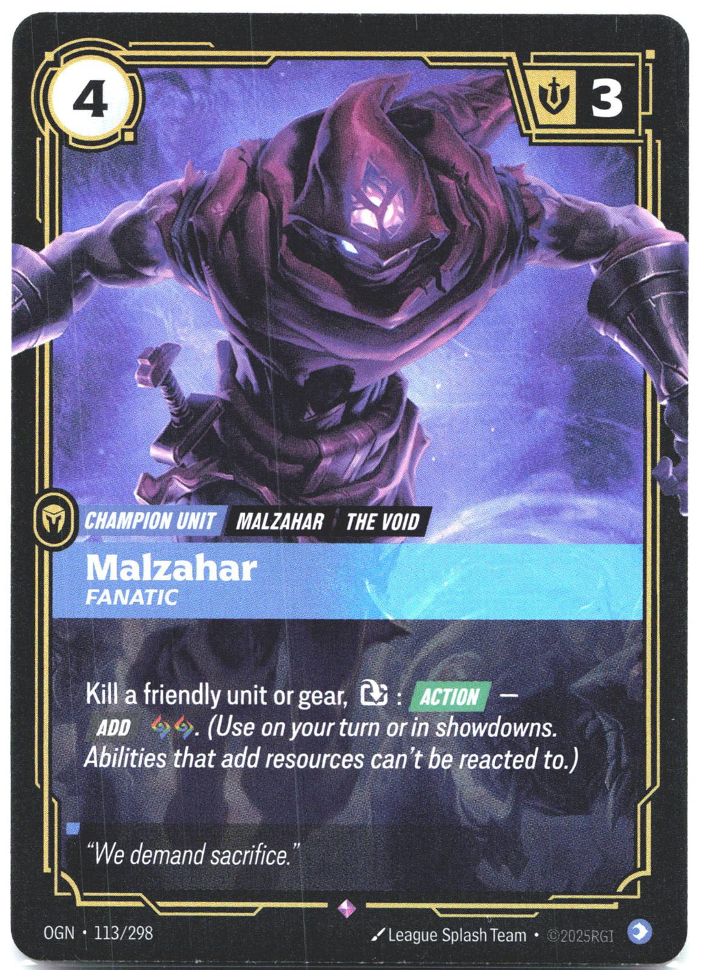 113/298 Malzahar - Fanatic Foil Origins