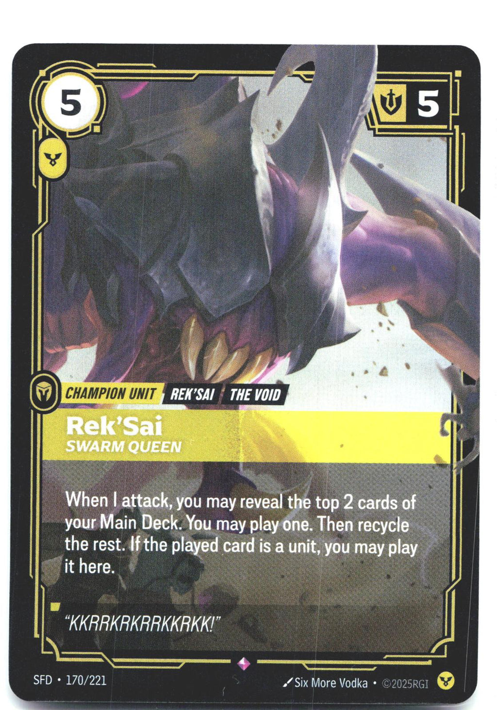 170/221 Rek'Sai - Swarm Queen Foil Spiritforged
