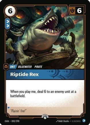 092/298 Riptide Rex Foil Riftbound Organized Play Promotional Cards