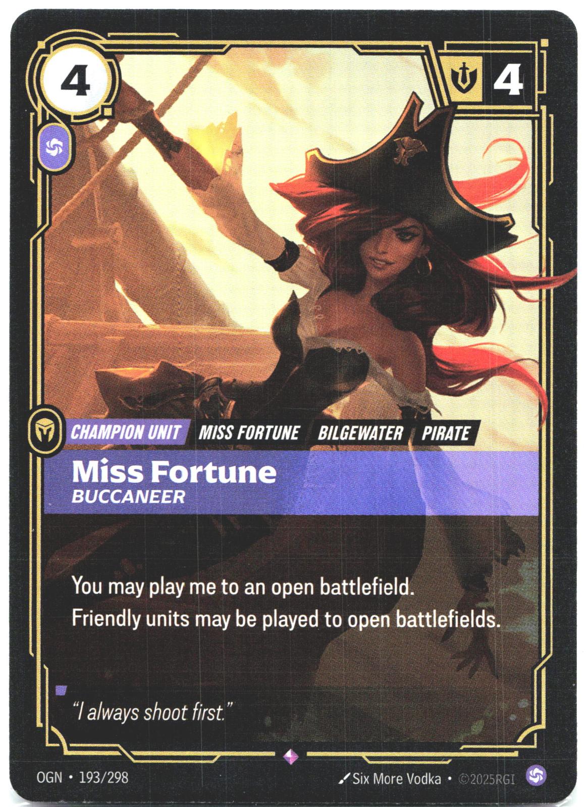 193/298 Miss Fortune - Buccaneer Foil Origins