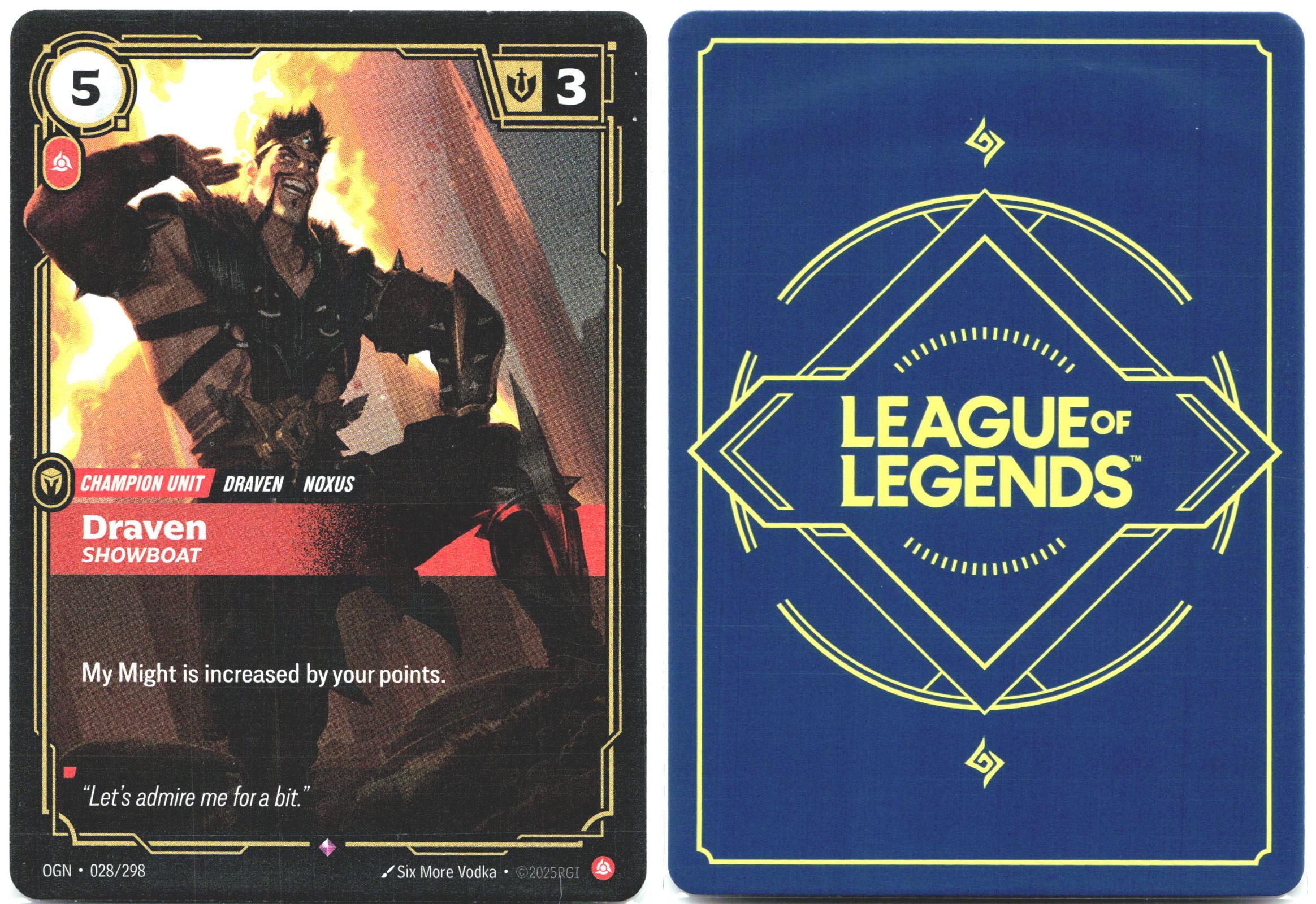 028/298 Draven - Showboat Foil Origins