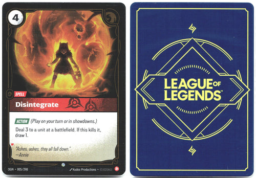 005/298 Disintegrate Foil Origins