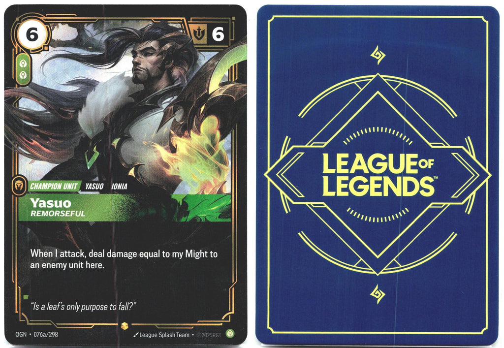 076A/298 Yasuo - Remorseful (Alternate Art) Foil Origins