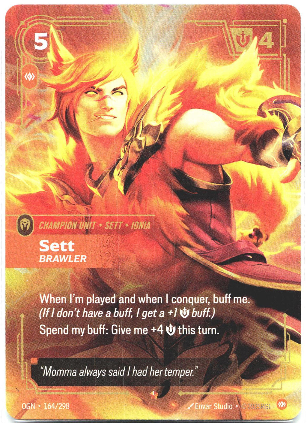 164/298 Sett - Brawler Foil Origins