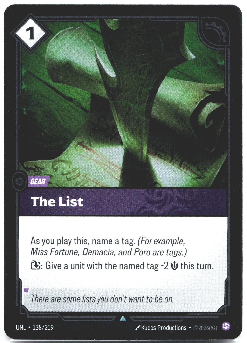138/219 The List Foil Unleashed