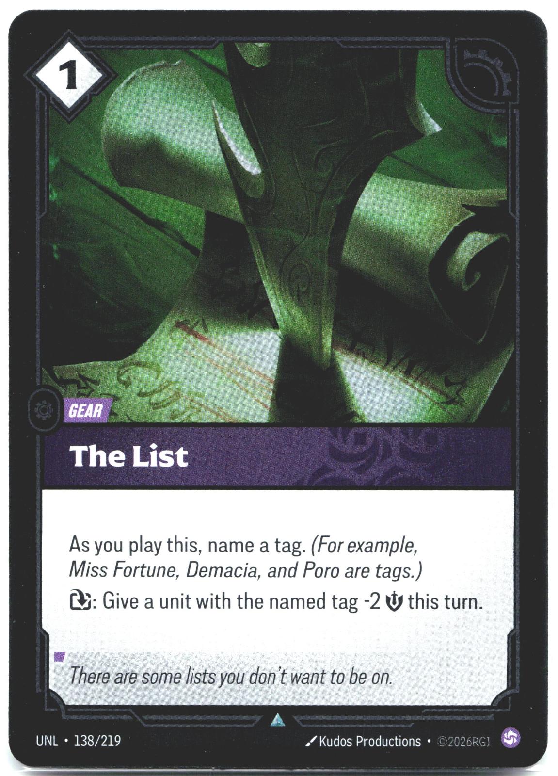 138/219 The List Foil Unleashed