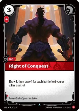 015/219 Right of Conquest Unleashed