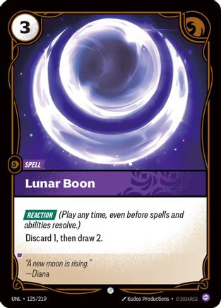 125/219 Lunar Boon Unleashed