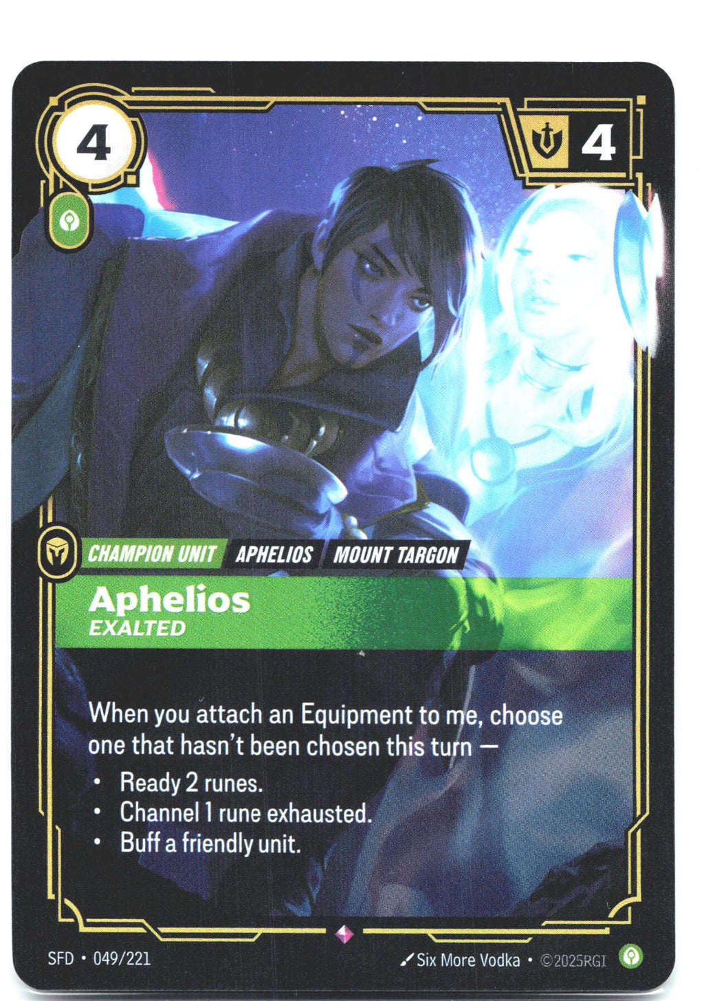 049/221 Aphelios - Exalted Foil Spiritforged