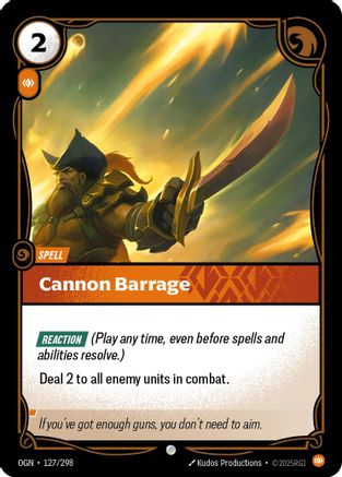127/298 Cannon Barrage Origins