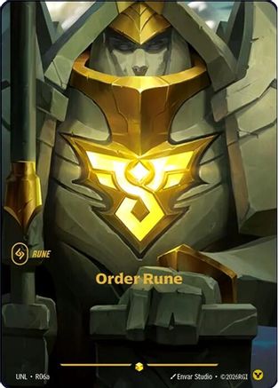 R06A Order Rune (Alternate Art) Foil Unleashed