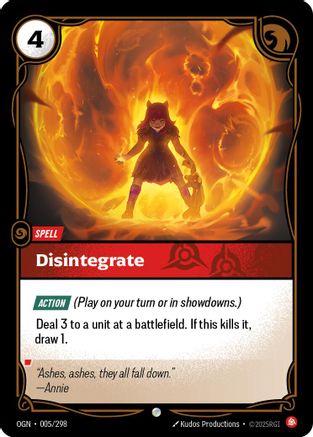 005/298 Disintegrate Foil Origins